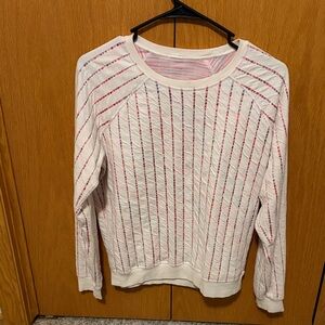 Marine Layer cream and pink Sweatshirt